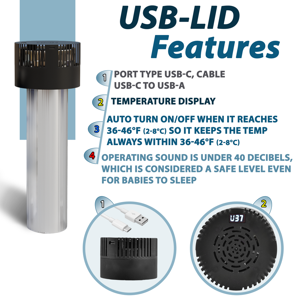 4AllFamily Australia USB Lid for powered insulin travel coolers